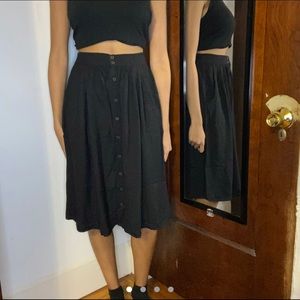 Black midi skirt